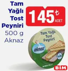 AKNAZ TAM YAĞLI TOST PEYNİRİ 500 G